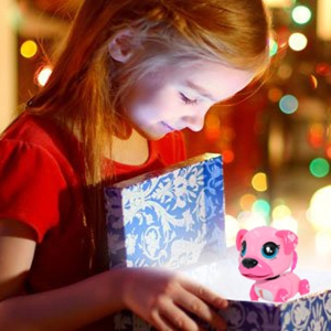 ربات اسباب بازی شارژی سگ سنسوردار صورتی Electronic Robot Dog Smart Pet Pink_اسباب بازی